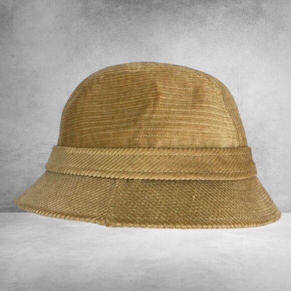 Trav'ler by Country Gentleman Men's Tan Vintage Fedora Corduroy Hat 7 1/8 - Picture 4 of 8